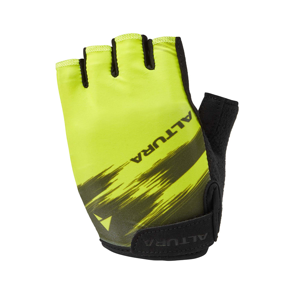 Kids cycling mitts in yellow