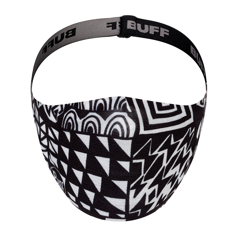 Buff Junior Face Mask (Black and White)-Little Adventure Shop