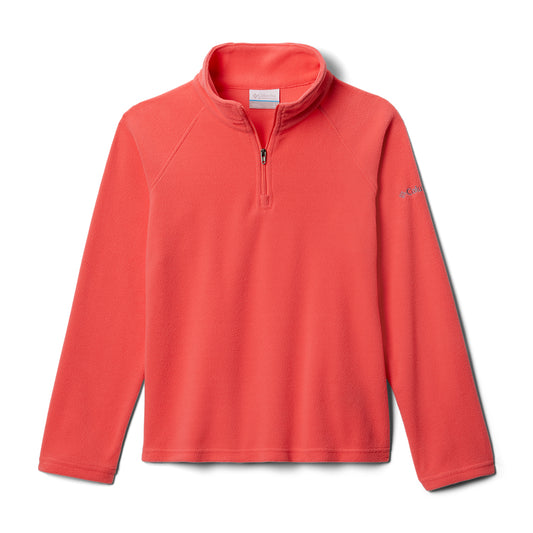 Columbia Girls Glacial half zip fleece in blush pink