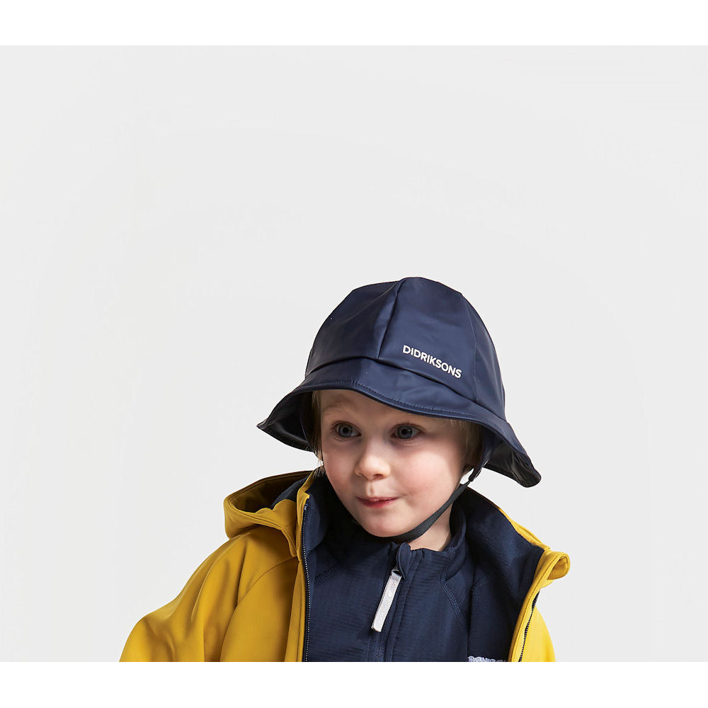 Didriksons Kids Southwest PU Rain Hat (Navy)-Little Adventure Shop