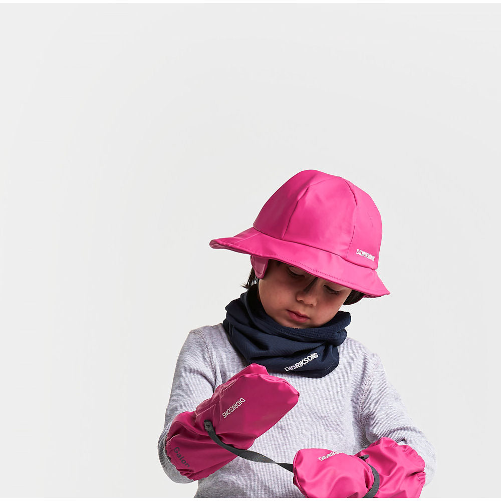 Didriksons Kids Southwest PU Rain Hat (Fushia)-Little Adventure Shop