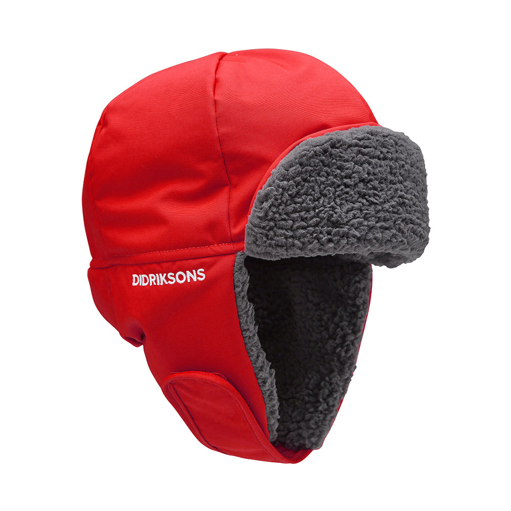Didriksons Biggles kids winter hat in red