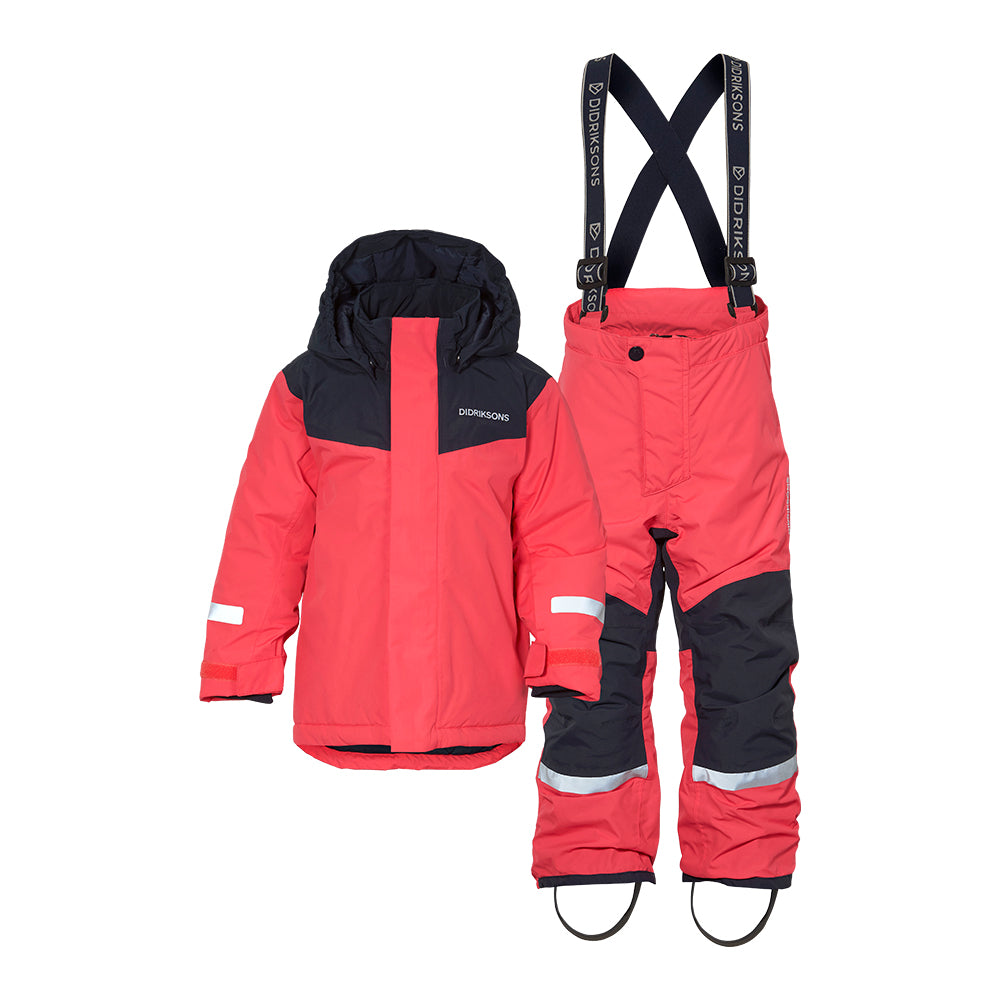 Didriksons Skare Kids Waterproof Insulated Set in Modern Pink