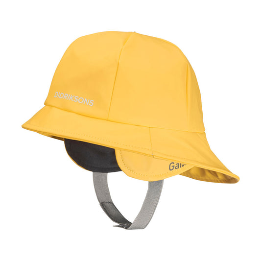 Didriksons Kids Southwest PU Rain Hat (Yellow)-Little Adventure Shop