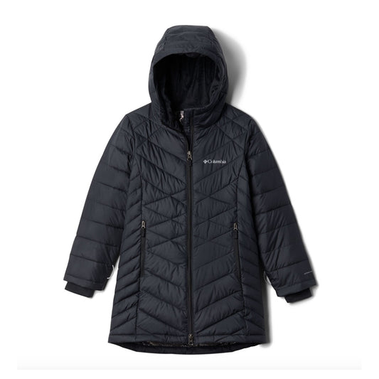 Columbia Girls Mid length puffer jacket in black