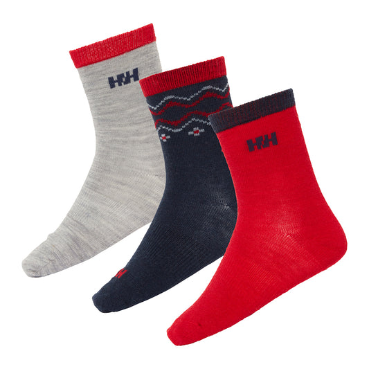 Helly Hansen Kids Wool Socks (Navy, Red, Grey)