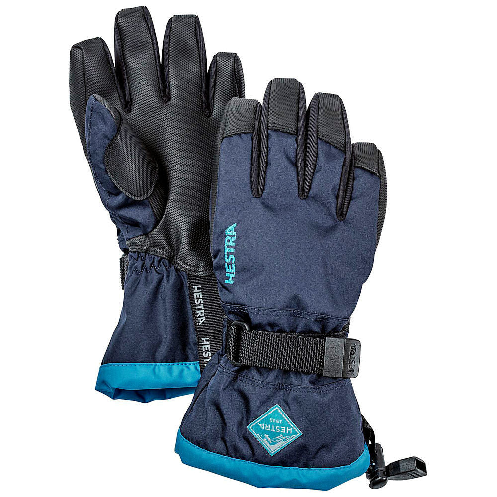 Hestra C-Zone Gauntlet Kids Ski Gloves (Navy)-Little Adventure Shop