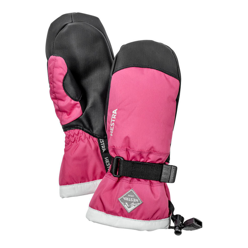 Hestra C-Zone Jr Gauntlet Kids Ski Mittens (Fushia)-Little Adventure Shop