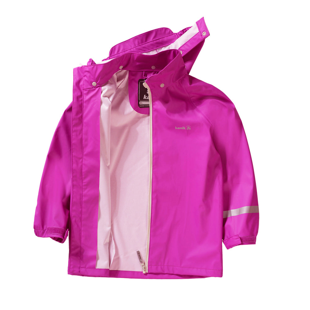 Kamik Spot Kids Waterproof Jacket (Magenta Neon)