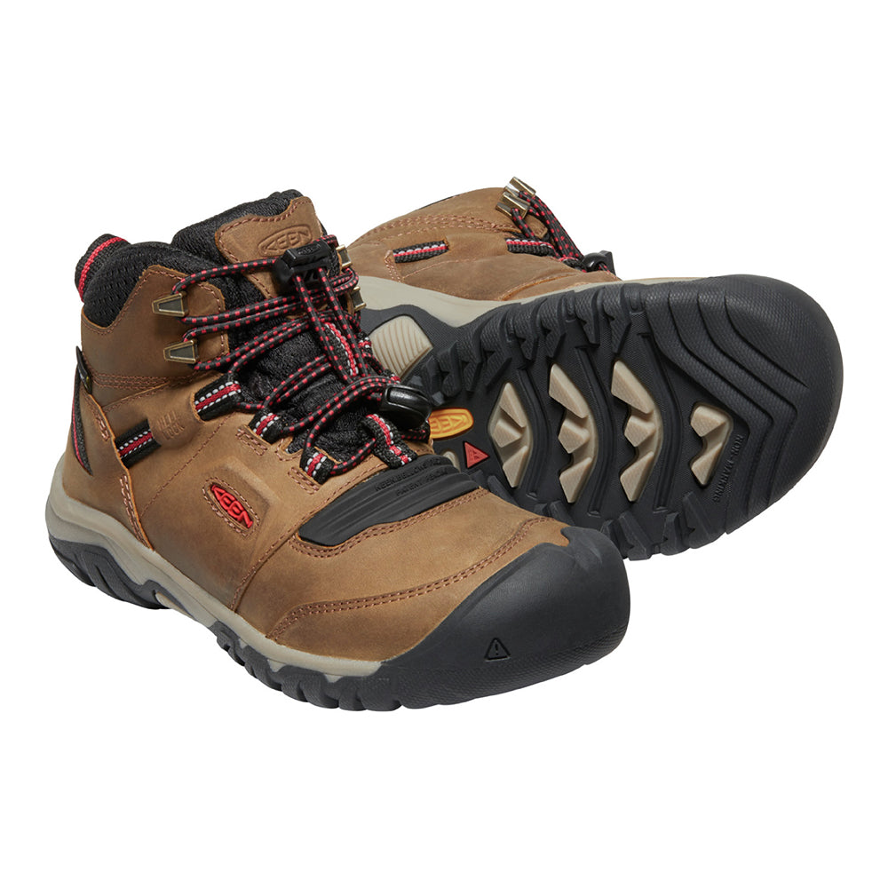 Keen Kids Ridge Flex Waterproof Boots (Bison)