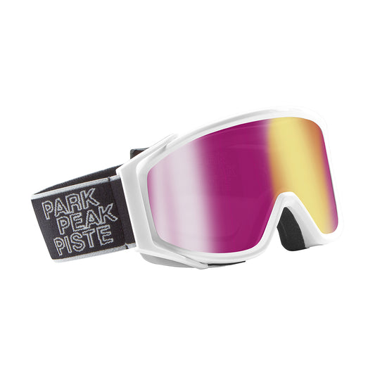 Youth Spirit Goggles in White and Pink