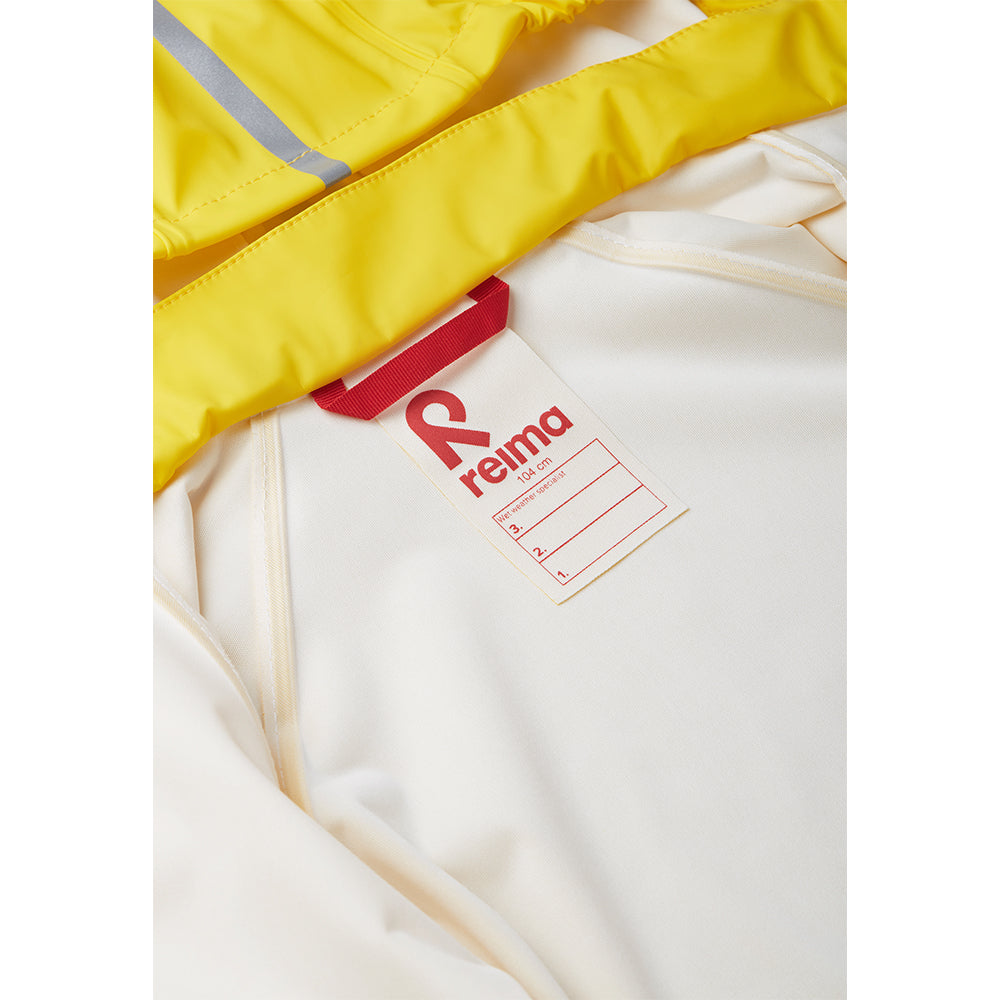 Reima Lampi Kids Waterproof Jacket (Yellow)-Little Adventure Shop