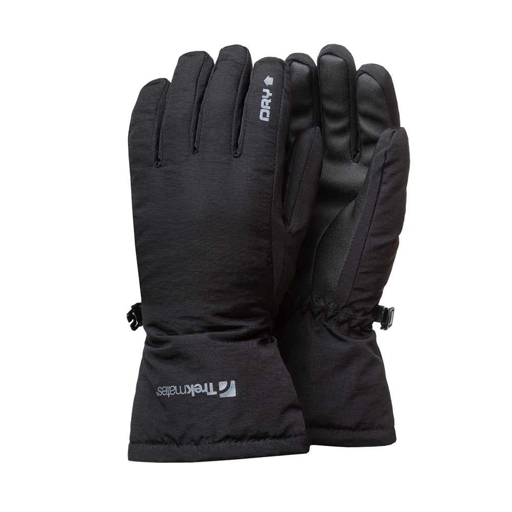 Trekmates kids black waterproof gloves