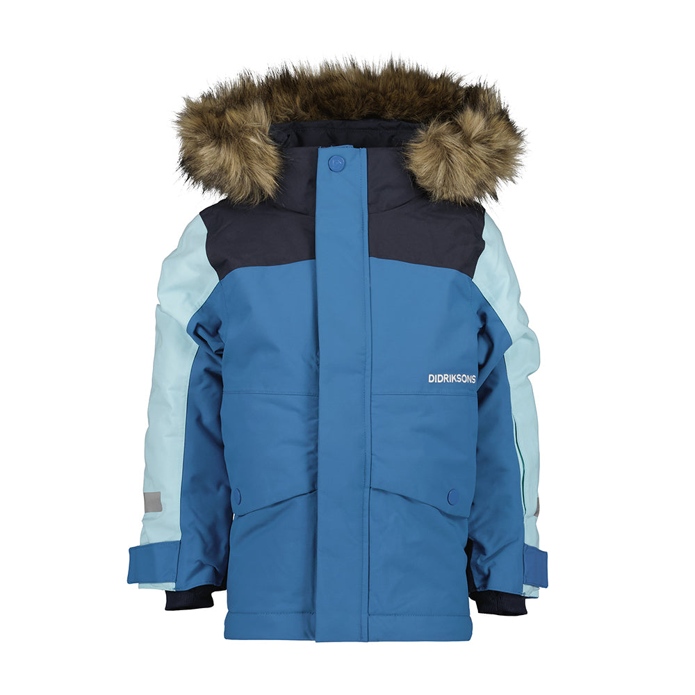Didriksons Bjarven parka coat in blue