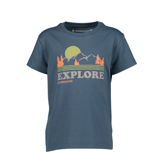 Didriksons Mynta Explore Kids T-Shirt (True Blue)