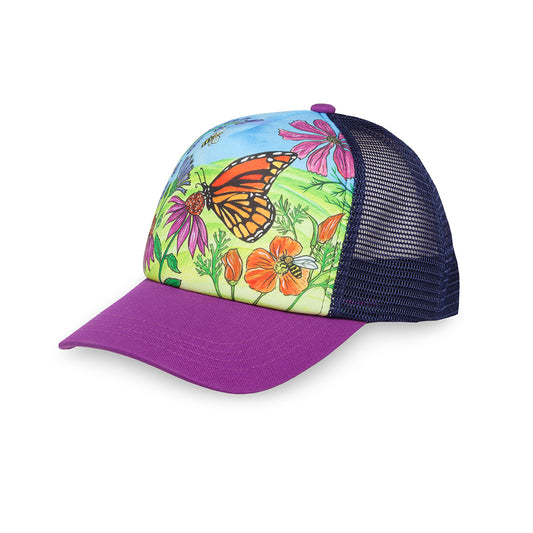 Sunday Afternoons Kids Trucker Cap (Butterflies and Bees)